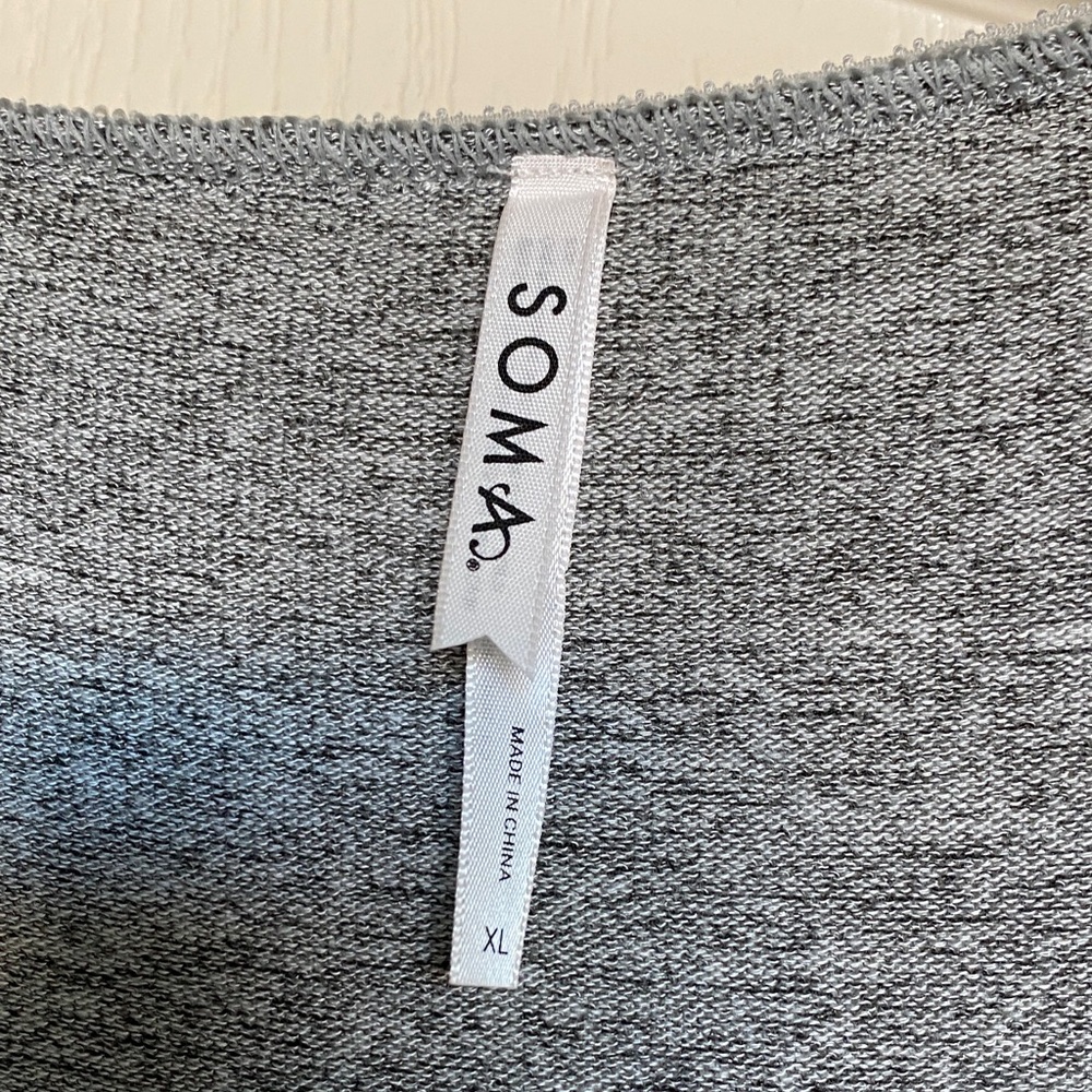 Soma Gray Long Sleeve V-Neck Sleep Dress - Picture 4 of 10
